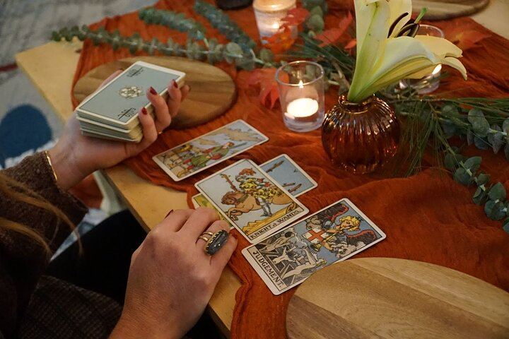 A lovely, custom "Tarot Lounge" for a wedding reception in Asheville